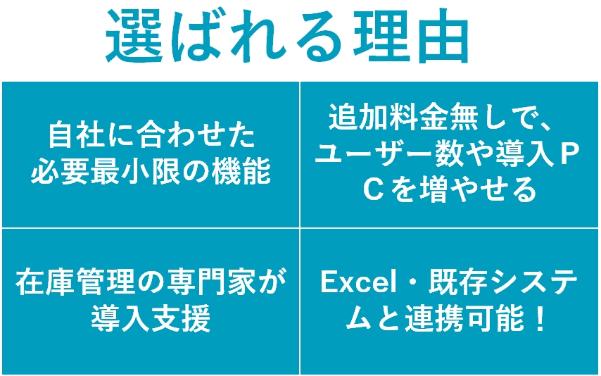 成長する在庫管理システムが選ばれる理由