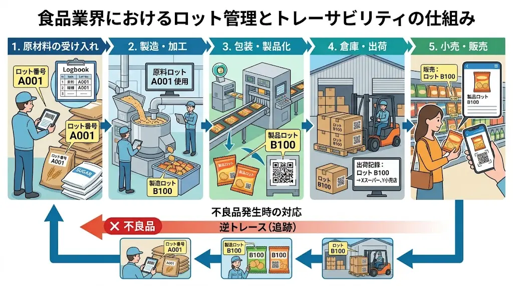 ロット番号があれば、トレース(追跡)できる