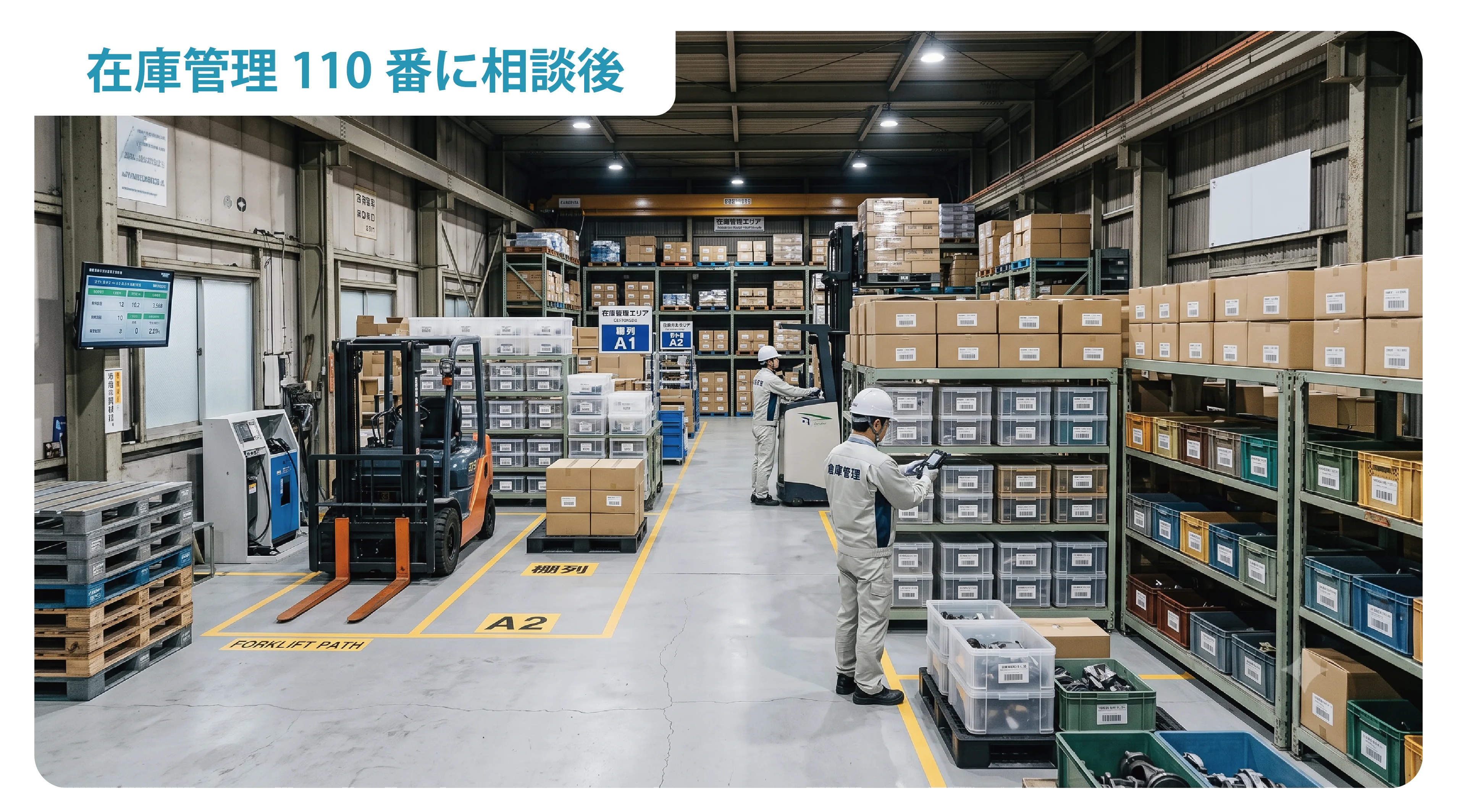 在庫管理110番に相談後の倉庫の様子