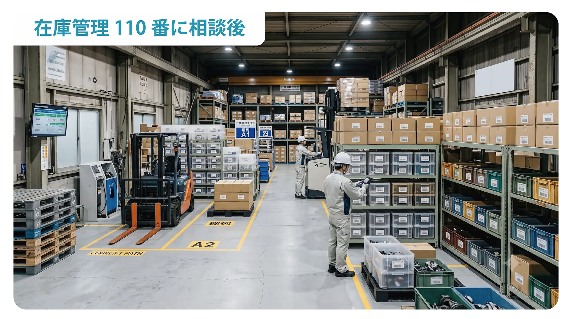在庫管理110番に相談後の倉庫の様子